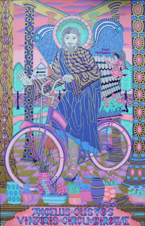 St. Propelling Force From Behind, Guardian Angel of Travelers Who Ride Around on a Bicycle